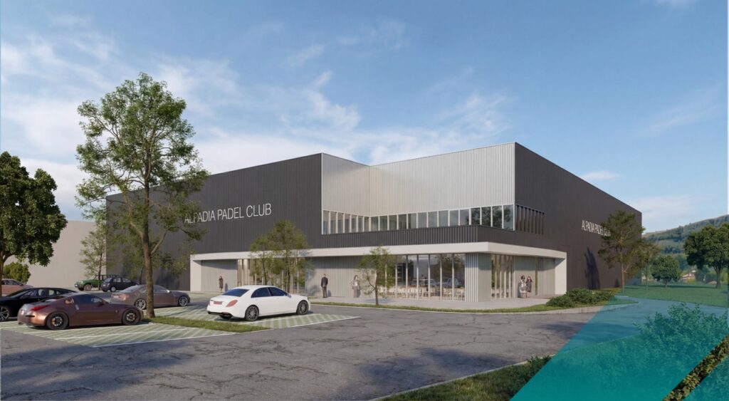 Bâtiment du club Alpadia Padel à Drumettaz-Clarafond près d’Aix-les-Bains